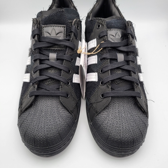 NEW Men's Sz 12 Adidas Superstar Atmos Patchwork - Core Black GW3473 - Picture 6 of 10